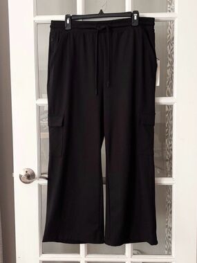 RACHEL ZOE Wide Leg Cropped Dressy Cargo Pants Sz L NWT